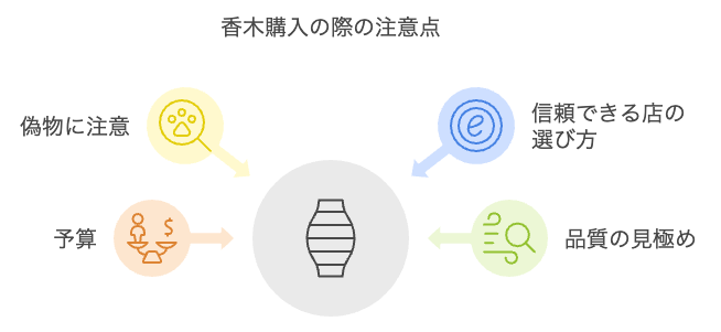 5. 香木を購入する際の注意点